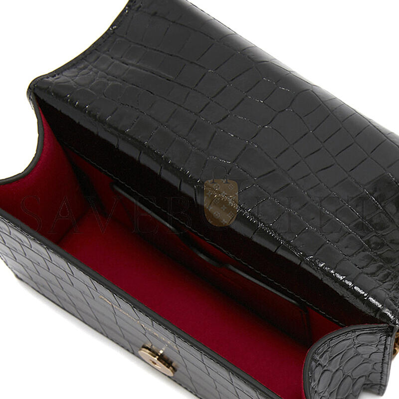 ALEXANDER MCQUEEN WOMEN'S MINI JEWELLED SATCHEL IN BLACK 6531341HB0T1001 (17.5*9.5*4cm)